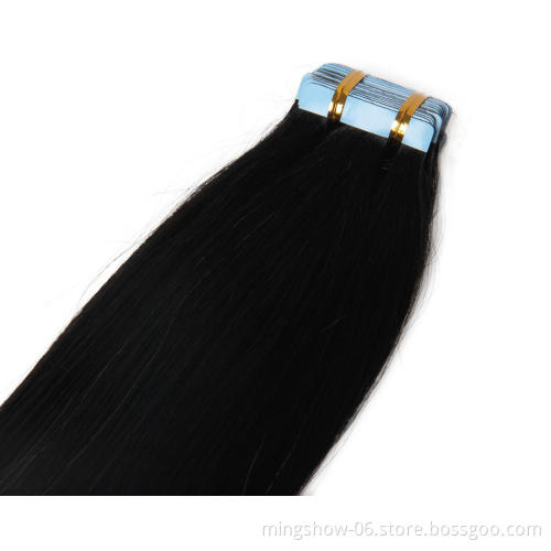 Russian PU tape in hair extensions 100% human hair piano color